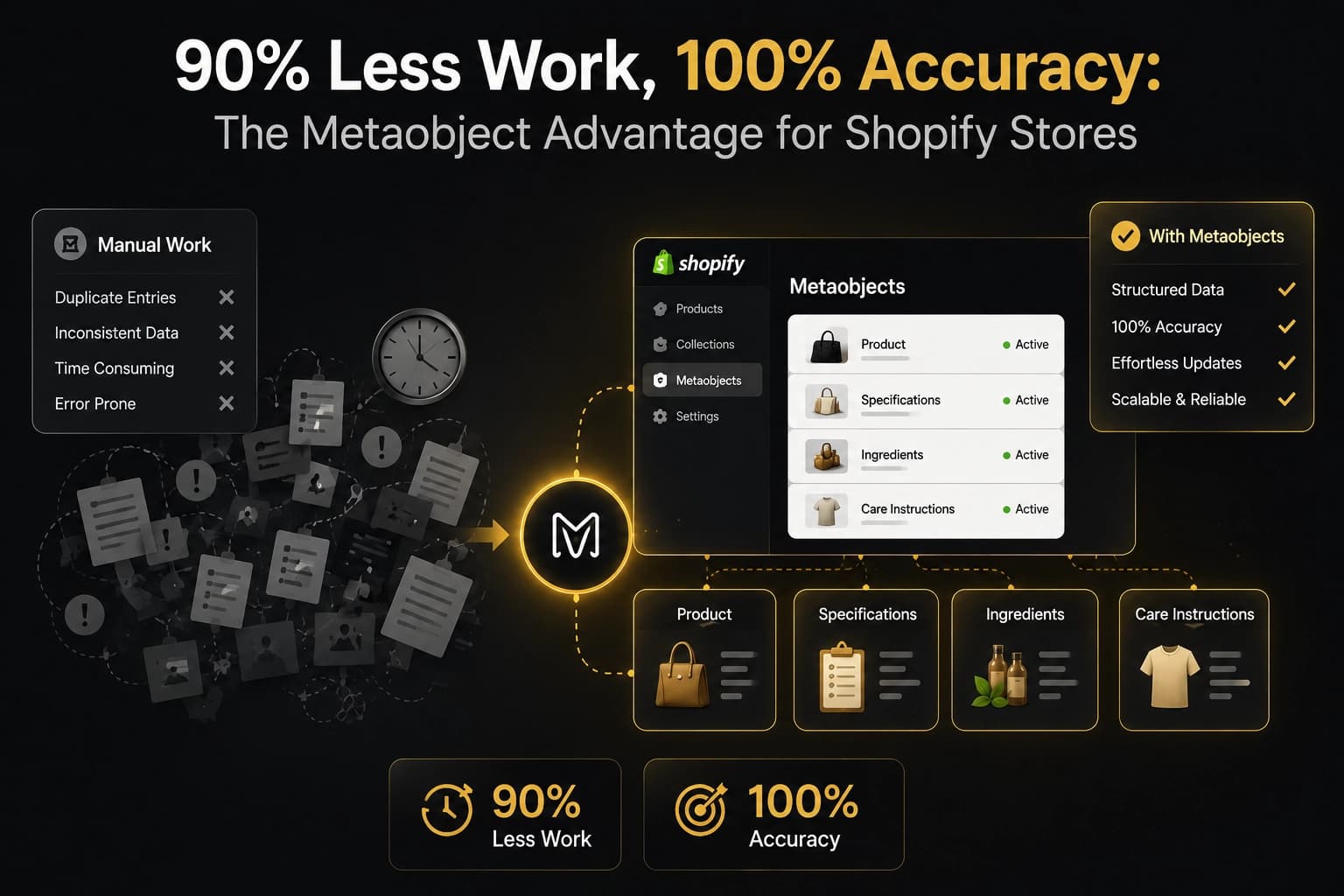 90% Less Work, 100% Accuracy: The Metaobject Advantage for Shopify Stores