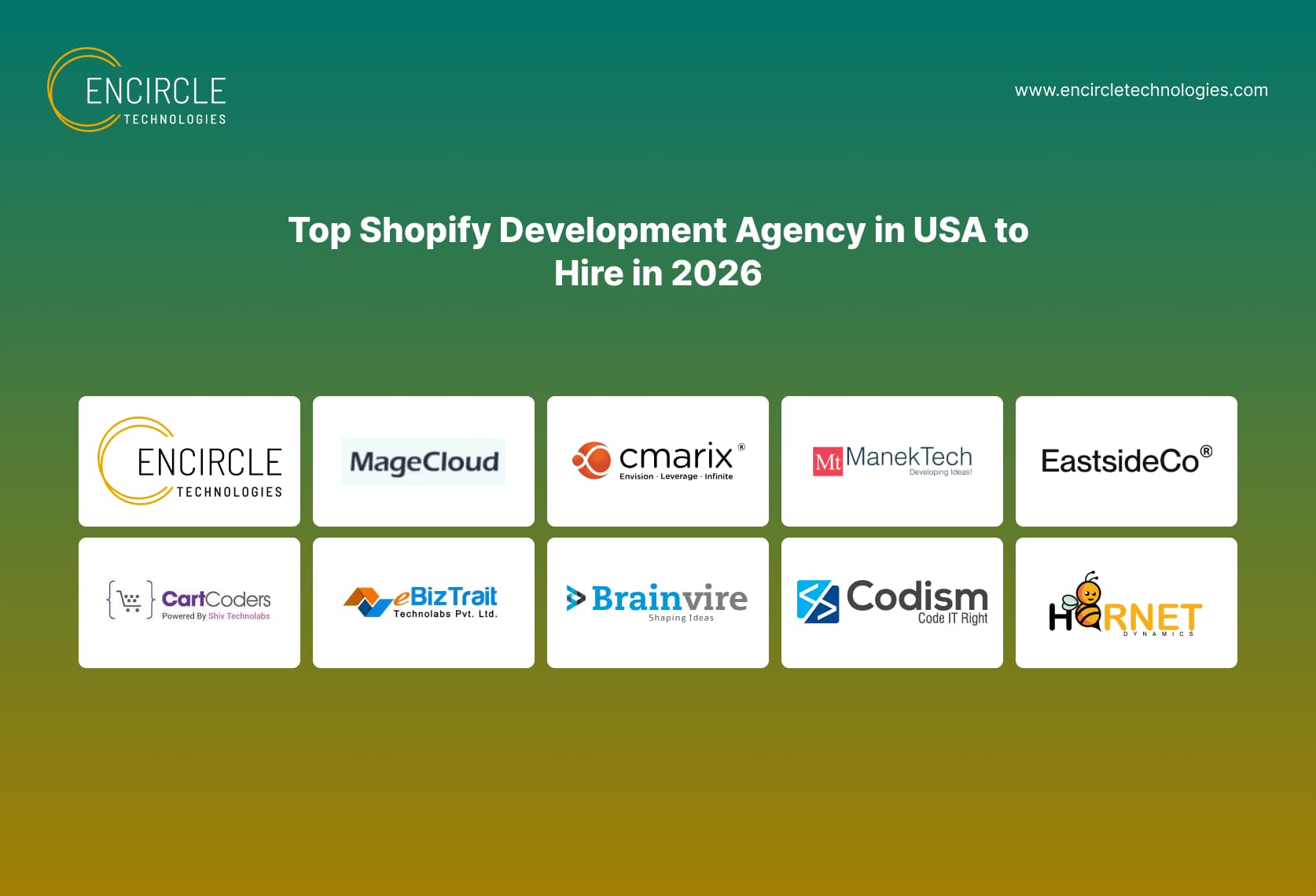 Top Shopify Development Agency in USA to Hire in 2026