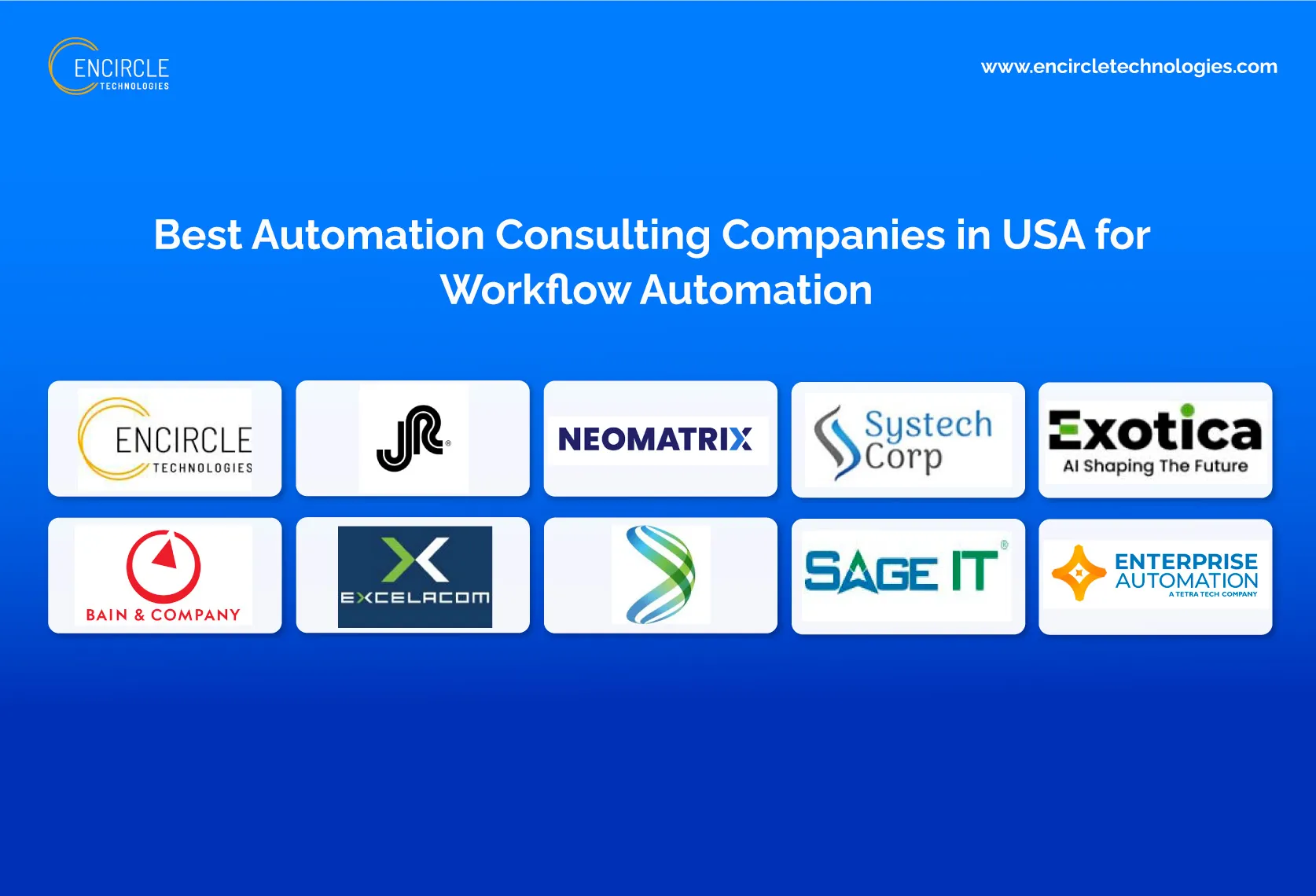 Best Automation Consulting Companies in USA for Workflow Automation.